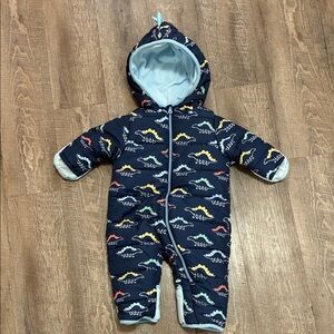 Wippette Navy Dinosaur Print Kids Footie